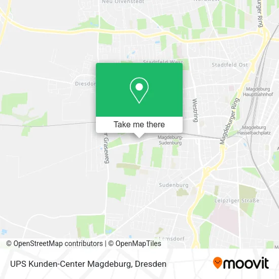 Карта UPS Kunden-Center Magdeburg