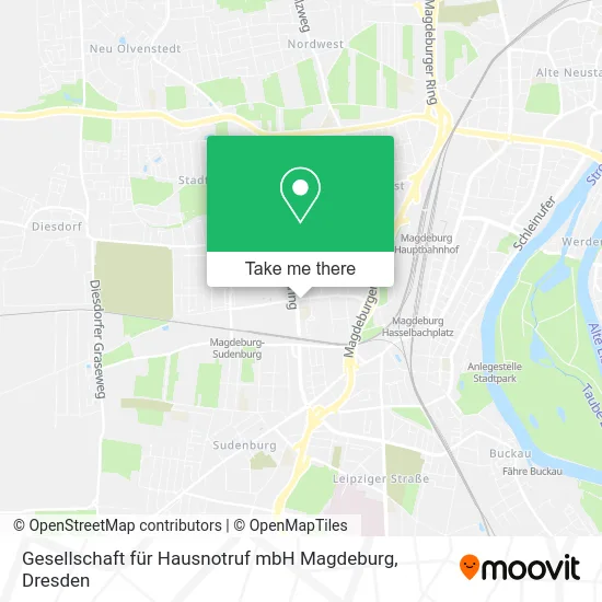 Карта Gesellschaft für Hausnotruf mbH Magdeburg