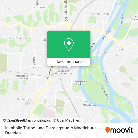 Карта Inkaholic Tattoo- und Piercingstudio Magdeburg