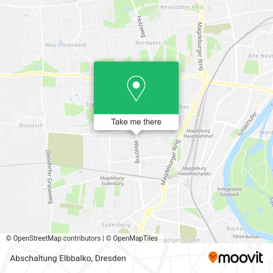 Карта Abschaltung Elbbalko