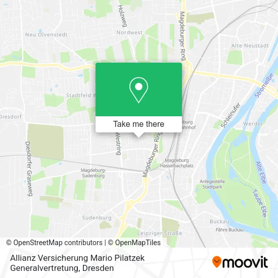 Карта Allianz Versicherung Mario Pilatzek Generalvertretung