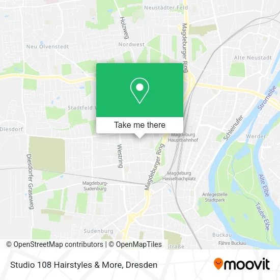 Карта Studio 108 Hairstyles & More