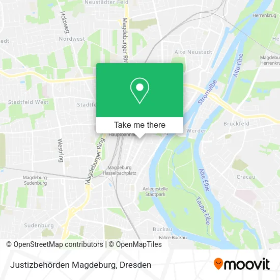 Карта Justizbehörden Magdeburg