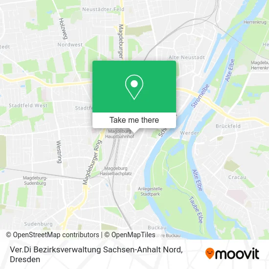 Карта Ver.Di Bezirksverwaltung Sachsen-Anhalt Nord