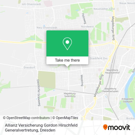 Карта Allianz Versicherung Gordon Hirschfeld Generalvertretung