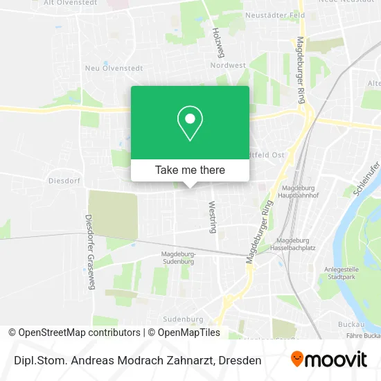 Карта Dipl.Stom. Andreas Modrach Zahnarzt