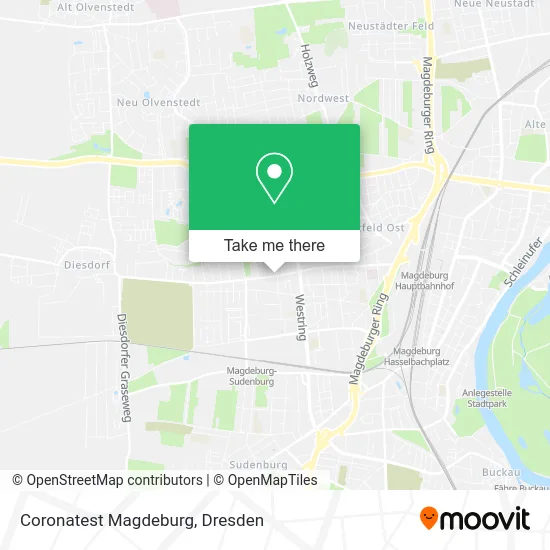 Карта Coronatest Magdeburg