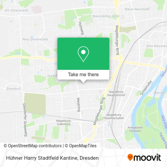 Карта Hühner Harry Stadtfeld Kantine