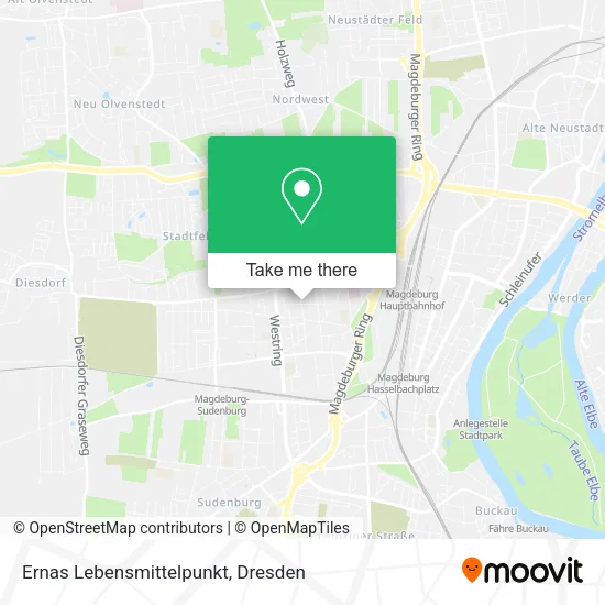 Карта Ernas Lebensmittelpunkt