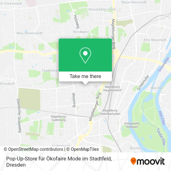 Карта Pop-Up-Store für Ökofaire Mode im Stadtfeld