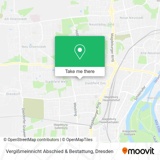 Карта Vergißmeinnicht Abschied & Bestattung