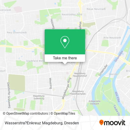 Карта Wasserstra?Enkreuz Magdeburg