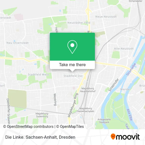 Карта Die Linke. Sachsen-Anhalt