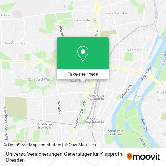 Карта Universa Versicherungen Generalagentur Klapproth