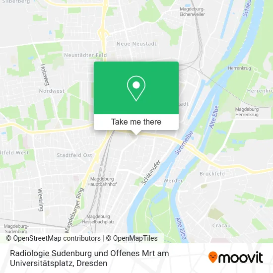 Карта Radiologie Sudenburg und Offenes Mrt am Universitätsplatz