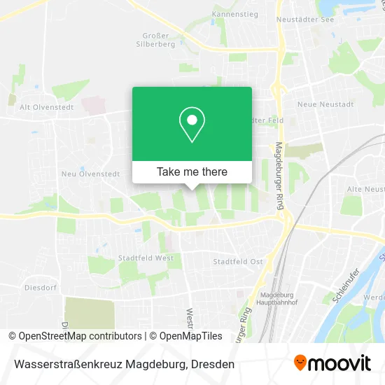 Карта Wasserstraßenkreuz Magdeburg