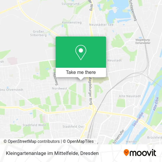 Карта Kleingartenanlage im Mittelfelde