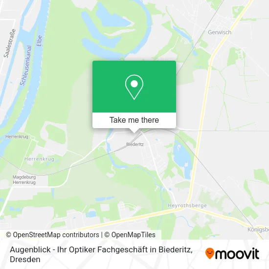 Карта Augenblick - Ihr Optiker Fachgeschäft in Biederitz