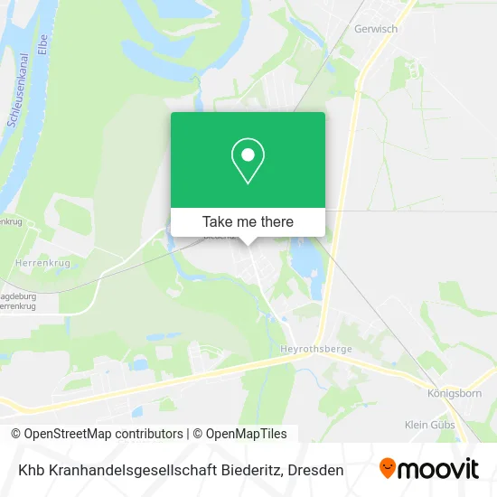 Карта Khb Kranhandelsgesellschaft Biederitz