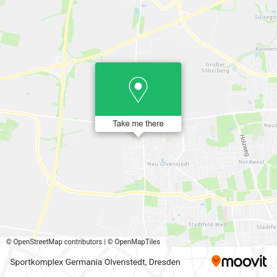 Карта Sportkomplex Germania Olvenstedt