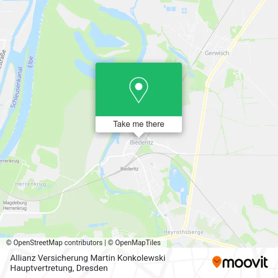 Карта Allianz Versicherung Martin Konkolewski Hauptvertretung