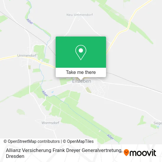Карта Allianz Versicherung Frank Dreyer Generalvertretung