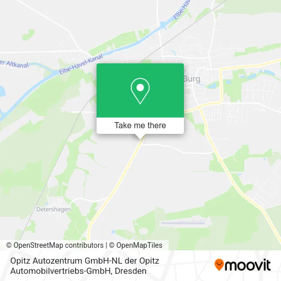 Карта Opitz Autozentrum GmbH-NL der Opitz Automobilvertriebs-GmbH