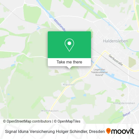 Карта Signal Iduna Versicherung Holger Schindler