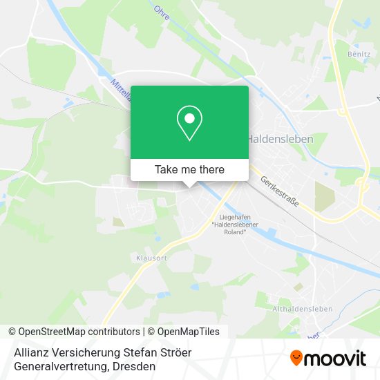 Карта Allianz Versicherung Stefan Ströer Generalvertretung