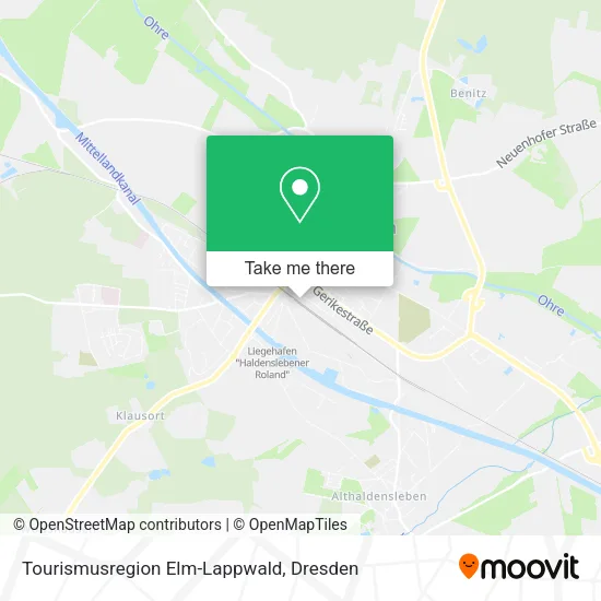 Карта Tourismusregion Elm-Lappwald