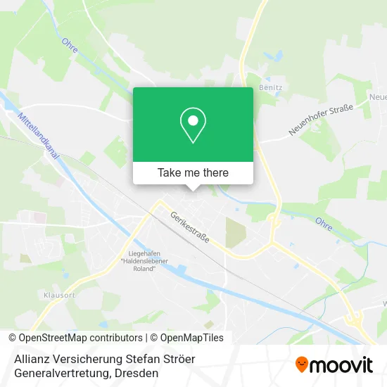 Карта Allianz Versicherung Stefan Ströer Generalvertretung
