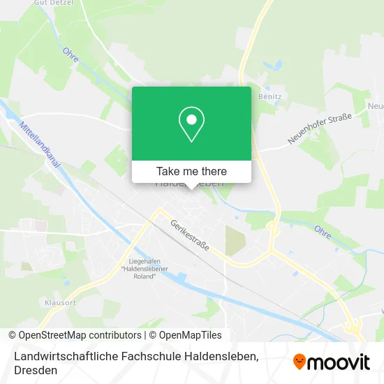 Карта Landwirtschaftliche Fachschule Haldensleben