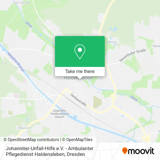 Карта Johanniter-Unfall-Hilfe e.V. - Ambulanter Pflegedienst Haldensleben