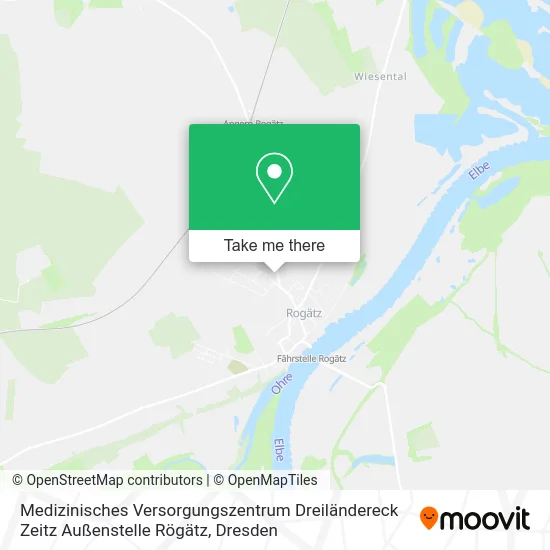 Карта Medizinisches Versorgungszentrum Dreiländereck Zeitz Außenstelle Rögätz