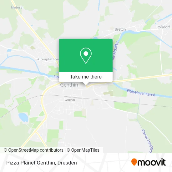 Карта Pizza Planet Genthin