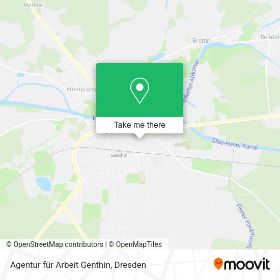 Карта Agentur für Arbeit Genthin
