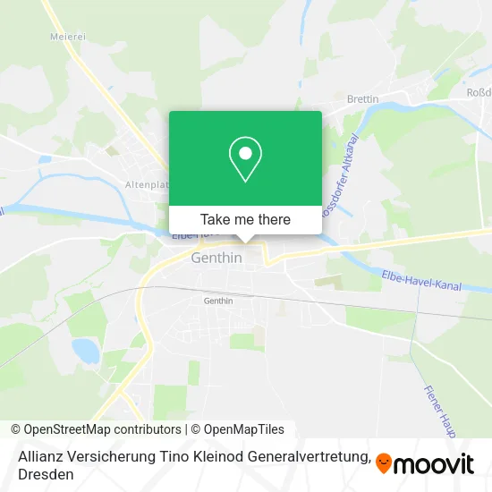 Карта Allianz Versicherung Tino Kleinod Generalvertretung