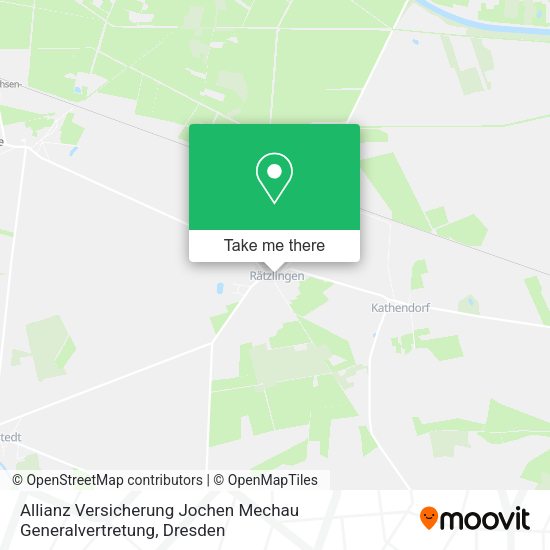 Карта Allianz Versicherung Jochen Mechau Generalvertretung