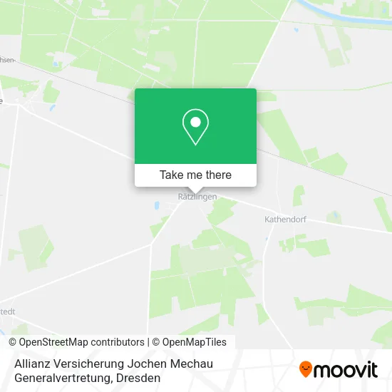 Карта Allianz Versicherung Jochen Mechau Generalvertretung