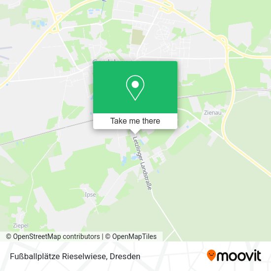 Карта Fußballplätze Rieselwiese