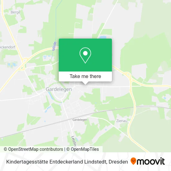 Карта Kindertagesstätte Entdeckerland Lindstedt