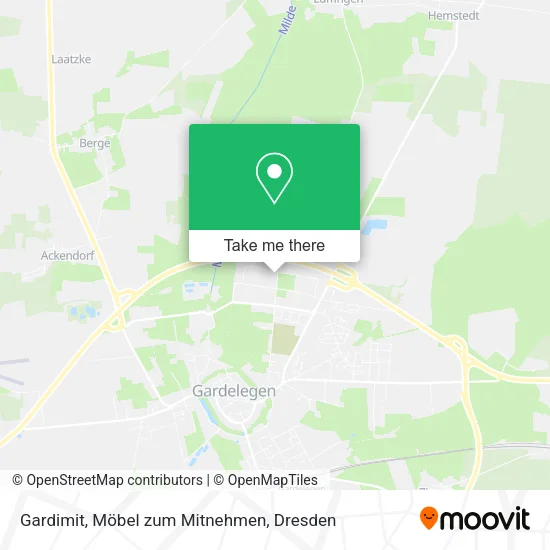 Карта Gardimit, Möbel zum Mitnehmen