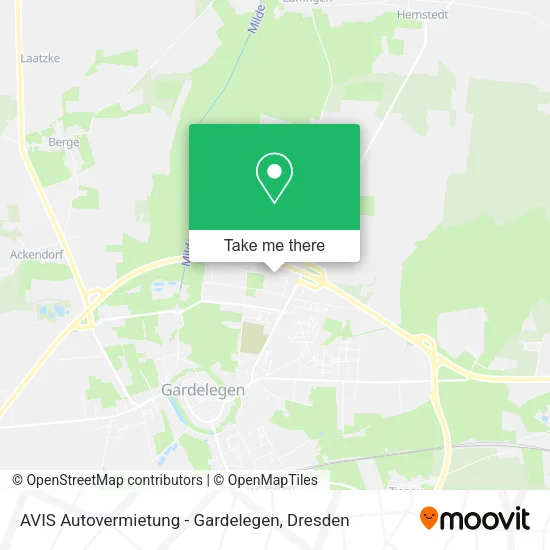 Карта AVIS Autovermietung - Gardelegen