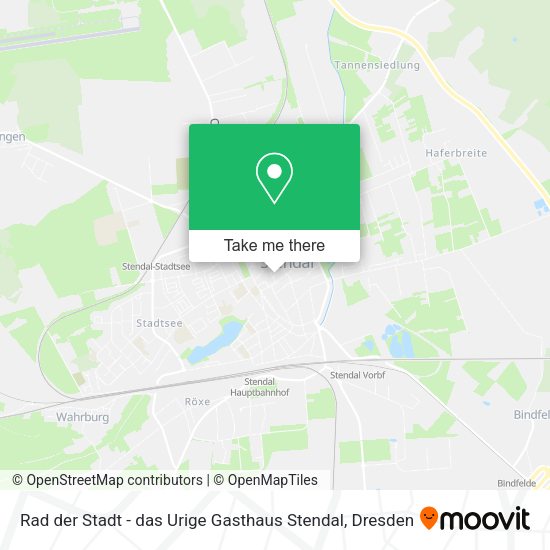 Карта Rad der Stadt - das Urige Gasthaus Stendal