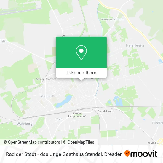 Карта Rad der Stadt - das Urige Gasthaus Stendal