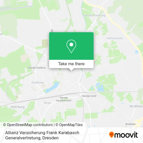 Карта Allianz Versicherung Frank Karabasch Generalvertretung