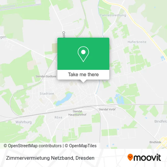 Карта Zimmervermietung Netzband