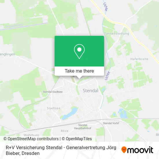 Карта R+V Versicherung Stendal - Generalvertretung Jörg Bieber