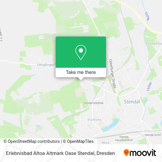 Карта Erlebnisbad Altoa Altmark Oase Stendal