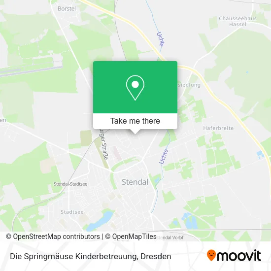 Карта Die Springmäuse Kinderbetreuung